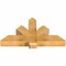 Ekena Millwork Redmond Rough Sawn Timber Gable Bracket, Western Red Cedar, 48"W x 26"H x 6"D x 6"F, 13/12 Pitch GBW048X26X0606RED00RWR - alternate 3